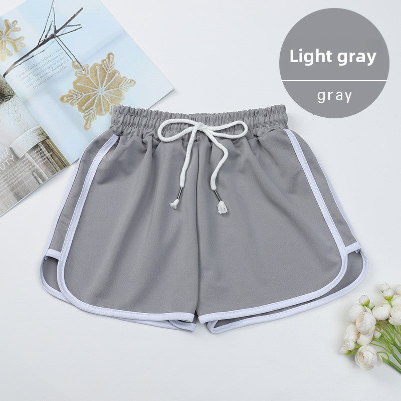 Women Striped Casual Shorts Korean Harajuku Loose All Match Sports Shorts Summer Fashion Simple Yoga Thin Mini Shorts Female