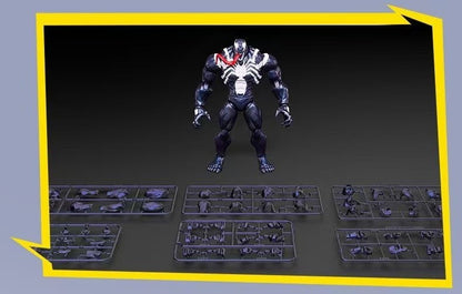 BLOKEES Classe Campeã Homem-Aranha Venom Kit Modelo Boneco de Ação Montável BLOKEES Boneco de Brinquedo Modelo Homem-Aranha Venom