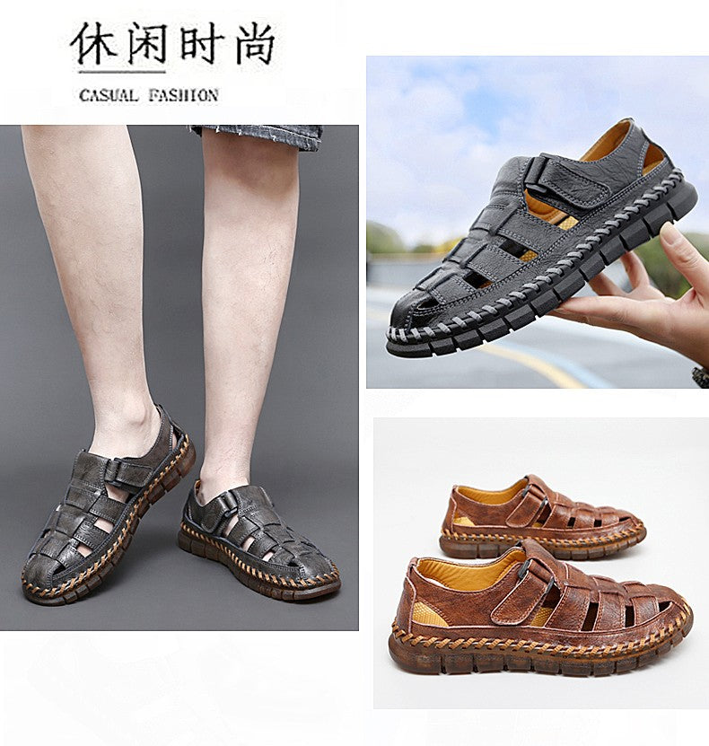 Handmade men's shoes handmade leather men shoes casual loafers slip onzipper split leather shoes men flats hot sale moccasins