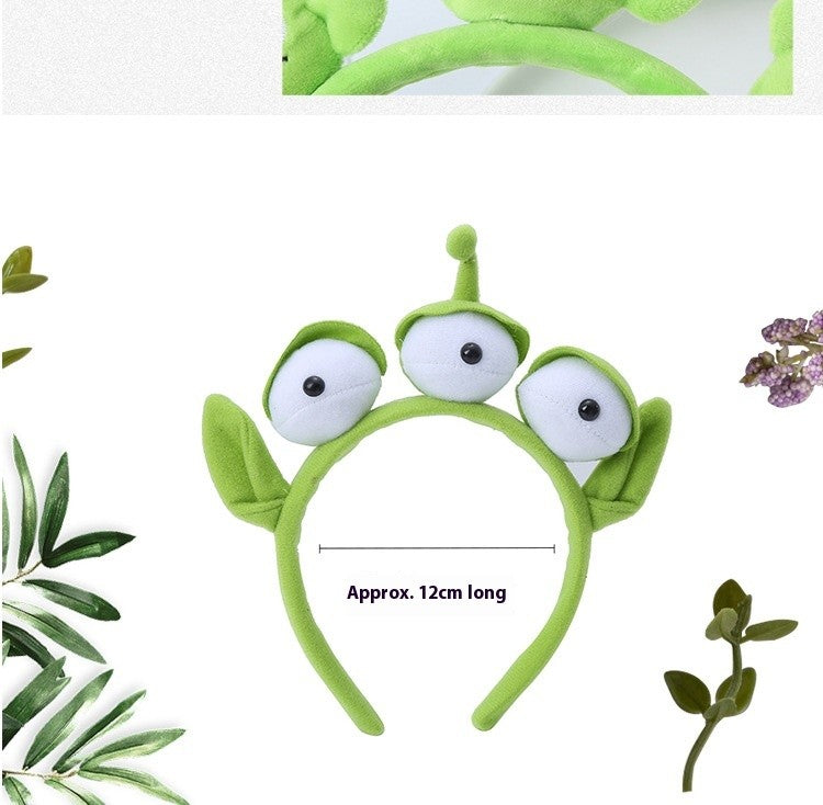 Disney Pixar Toy Story Alien Plush Headband Anime Figura Cosplay Acessórios de Cabelo Alienígena Argola de Cabelo Tiara Desenho Animado Presente Infantil