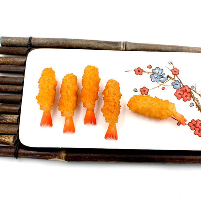 1/6pcs Artificial Fried Shrimp Fake Simulation Japanese Sushi Tempura Food Model Kitchen Shop Decor Photo Props
