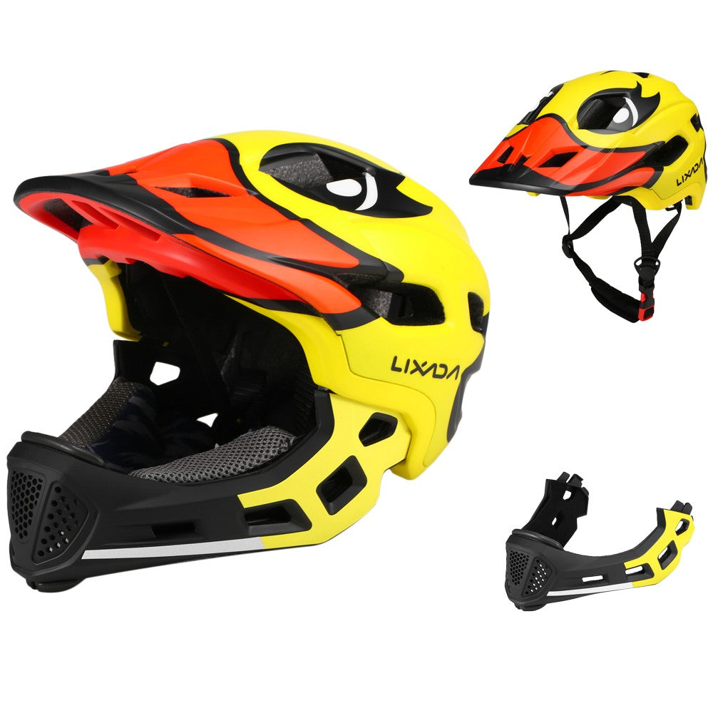 Capacete de bicicleta Lixada infantil destacável de rosto inteiro Capacete infantil esportivo para ciclismo mtb motocicleta skate patins