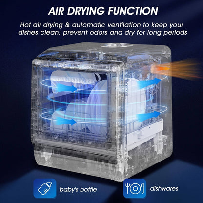 Small Dishwasher Fully Integrated Countertop Table Top Smart Portable Dishwahser Kitchen Mini Dishwasher Machine for Home DS01
