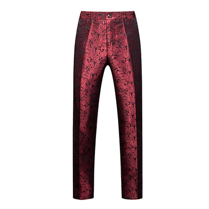 Calça Social Masculina Azul, Calça de Tecido Jacquard, Calça de Terno para Festa de Casamento, Tamanhos Asiáticos M-5GG 6GG, Pantalones Hombre