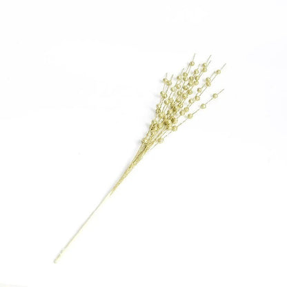 43cm Christmas Decor Foam Artificial Flowers Golden Glitter Berries Bouquet New Year Wreath Home Room Table Wedding Decoration