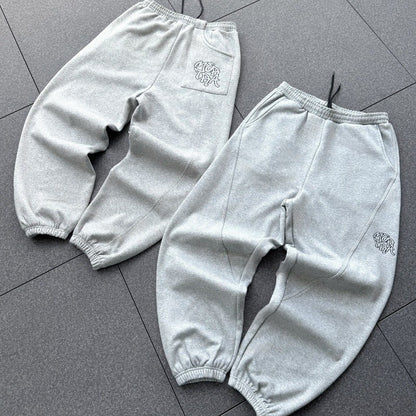 Calções casuais de hip-hop retrô estilo europeu e americano, calças esportivas com logo de marca bordado, unissex, folgadas, perna larga