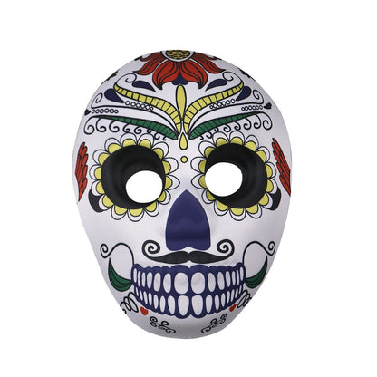 2023 Masks Mexican Day of The Dead Skull Mask Cosplay Halloween Skeletons Print Masks Dress Up Purim Party Costume Prop
