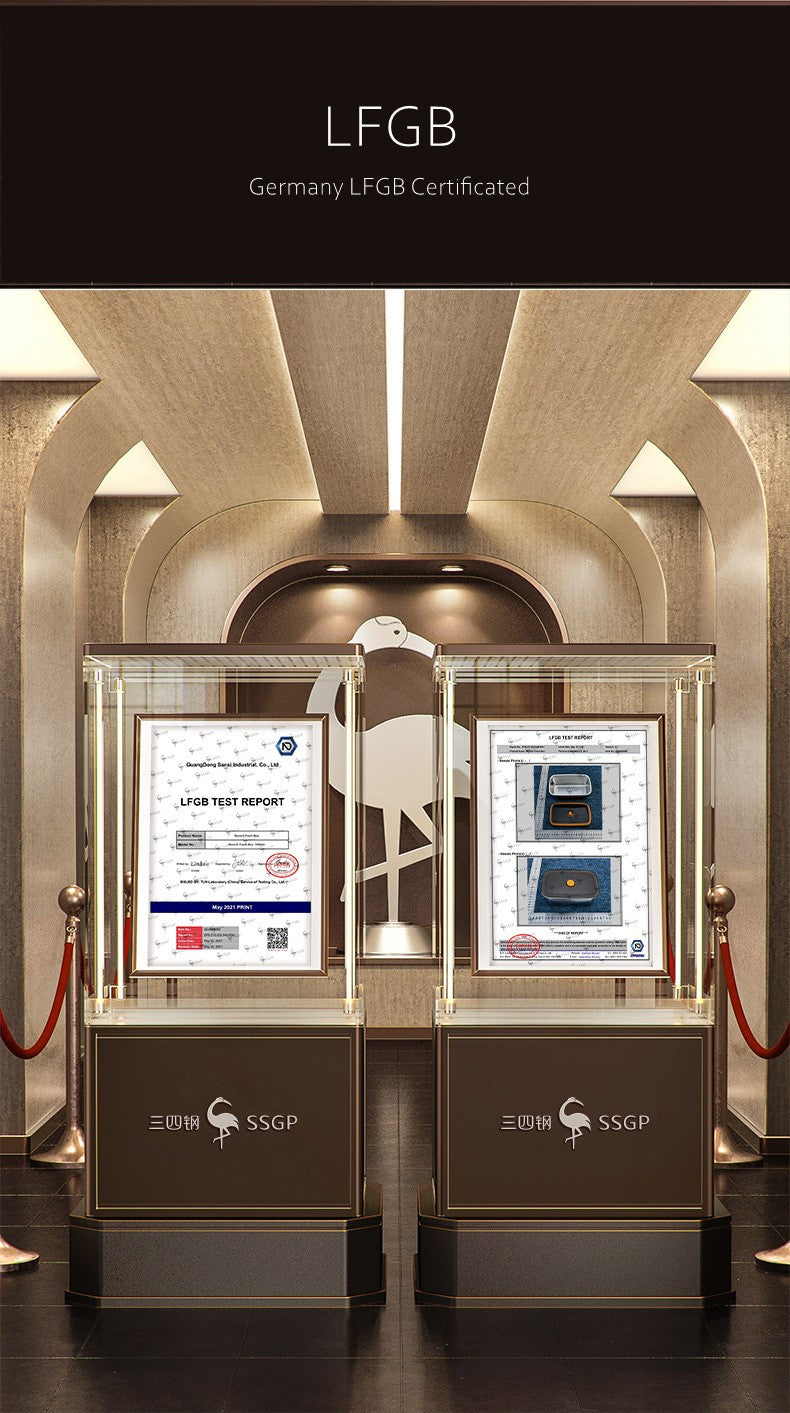 Luxury LFGB Certificated 304 Stainless Steel Crisper Silicone Sealing Edge Vacuum Container Air Exhaust Fresh-Keeping Food Box