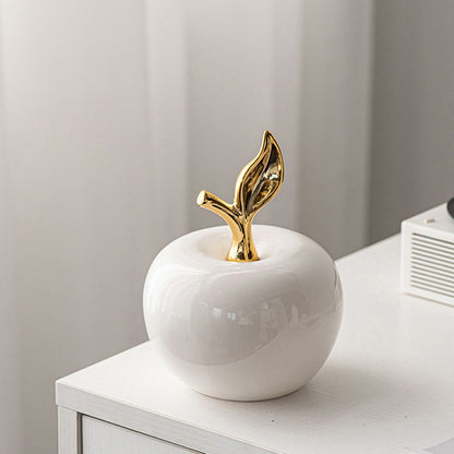 Estatueta de Cerâmica Estilo Europeu Clássico para Decoração de Mesa, Artesanato, Ornamentos de Frutas Fofos e Engraçados para o Natal, Casa e Quarto, Estátuas e Esculturas