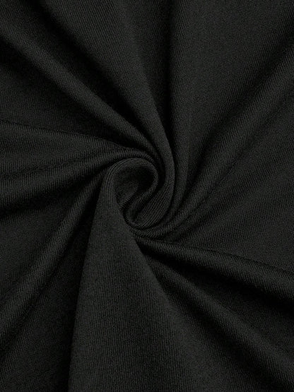 New French High-Waist Retro Knitted Ruched High-Slit Midi Skirt Black Versatile Slim Plus Size Female Clothing Elegant Party