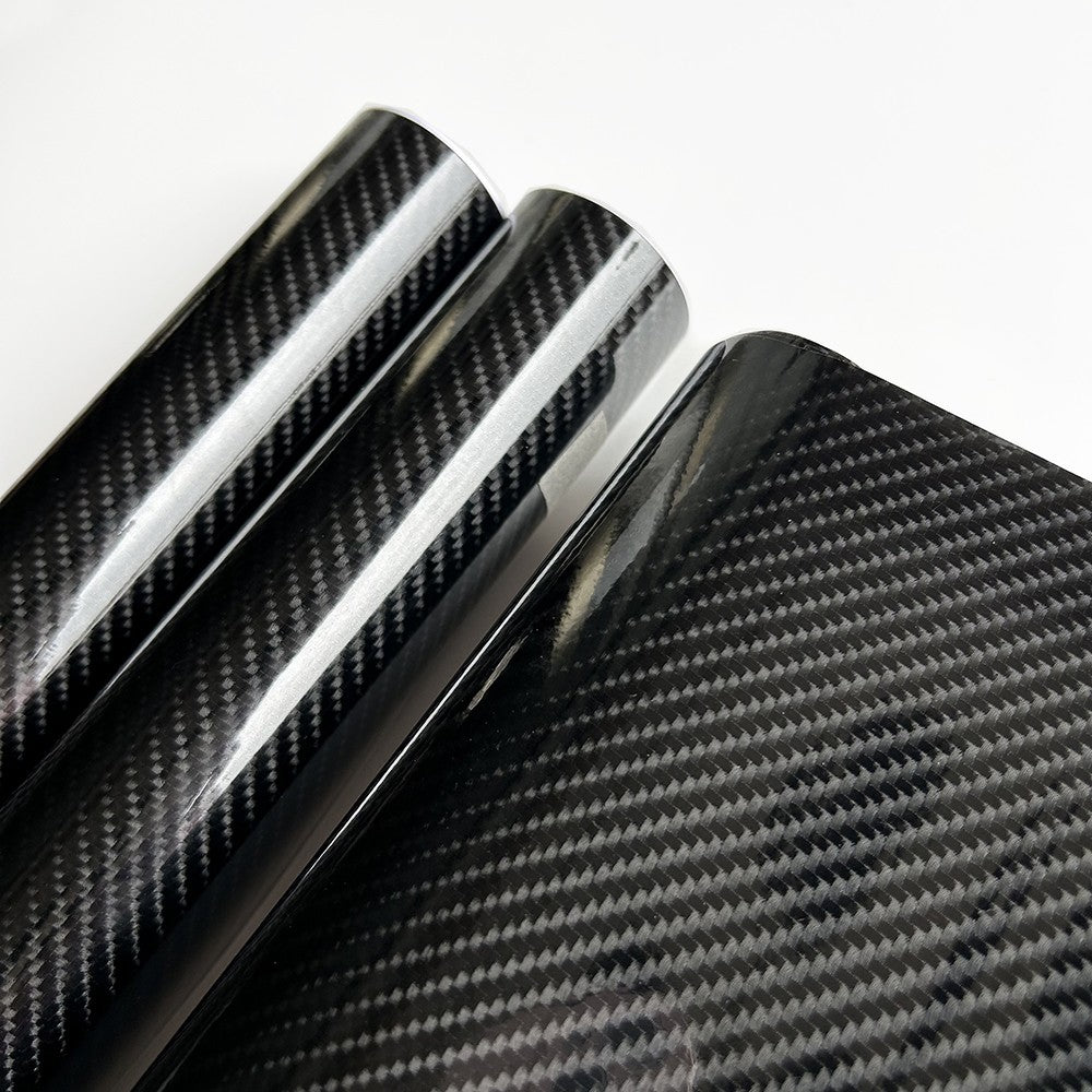 Adesivos de carro de fibra de carbono 6D de alto brilho em vinil, protetores, acessórios para capa de telefone, laptop e moto