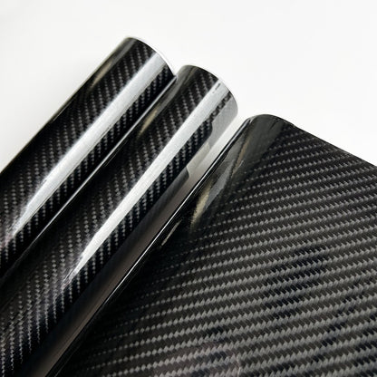 Adesivos de carro de fibra de carbono 6D de alto brilho em vinil, protetores, acessórios para capa de telefone, laptop e moto