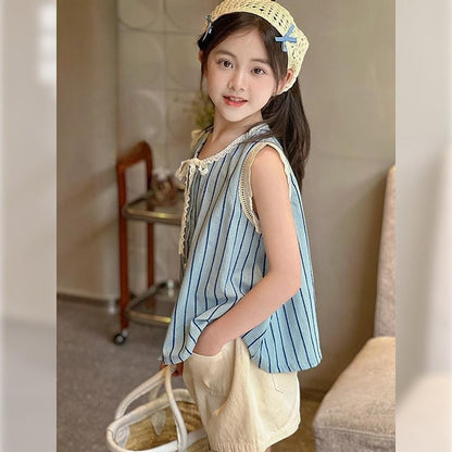 Korean Children's Clothes 2025 Top Elementary Student Girl Clothing Setup Girls From 8 12 Years Old Summer Sets Set Child Set