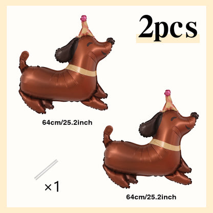 4 Animal Dog Aluminum Foil Balloons Cute Dog Theme Birthday, Anniversary Decoration, Shower, Pet Party Decoration