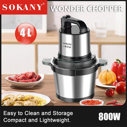 Processador de Alimentos 6.5L Moedor de Carne Elétrico Fatiador de Vegetais de Aço Inoxidável Picador Triturador Liquidificador de Cozinha Eletrodoméstico