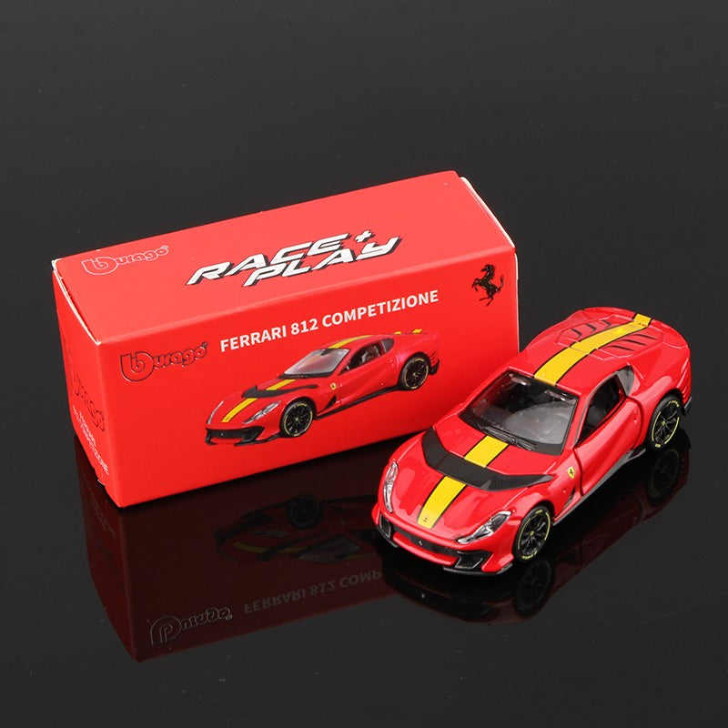 Bburago 1:64 Ferrari Daytona SP3 812 Competizione Carro Modelo Liga Miniatura Veículos Fundidos Brinquedo Coleção de Presente