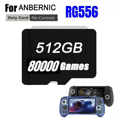PARA ANBERNIC RG556 Console Portátil Cartão de Memória Cartão SD Cartão TF 61000 Jogos 128G 512G 256G PSP PS2 Micro SD Jogos PSP