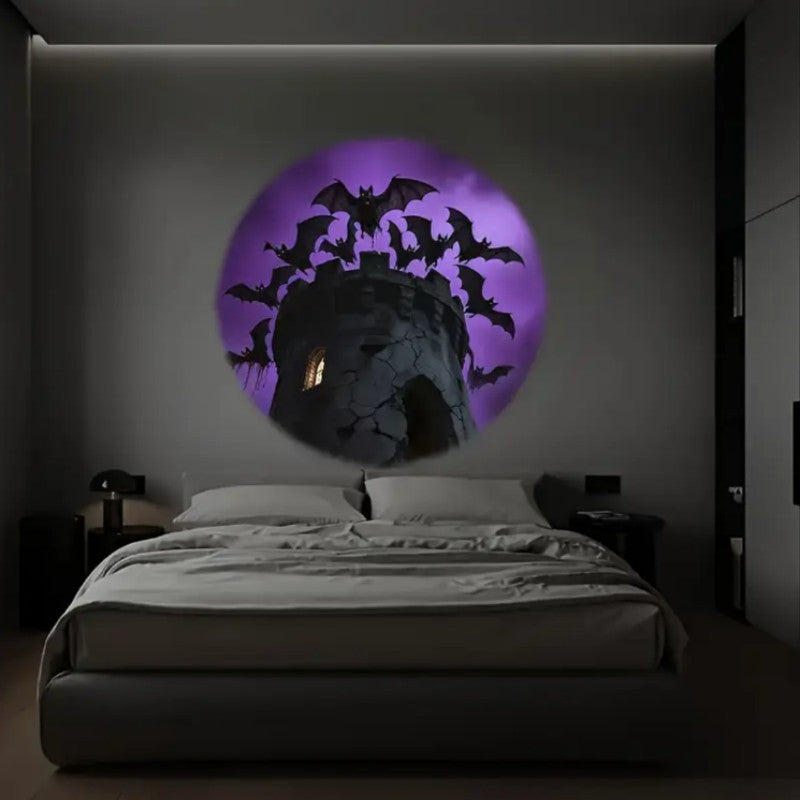LED USB Projector Light 3/6pcs Projection Patterns - Adjustable USB Night Light for Halloween Christmas Decorations
