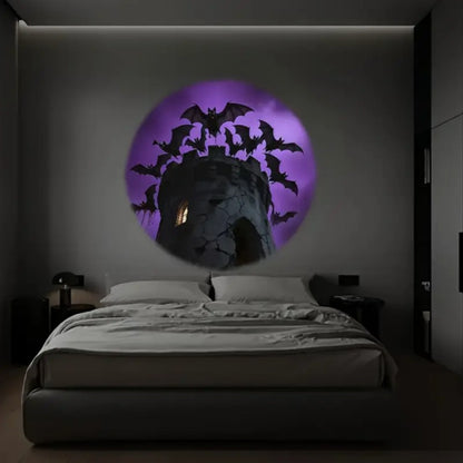 LED USB Projector Light 3/6pcs Projection Patterns - Adjustable USB Night Light for Halloween Christmas Decorations