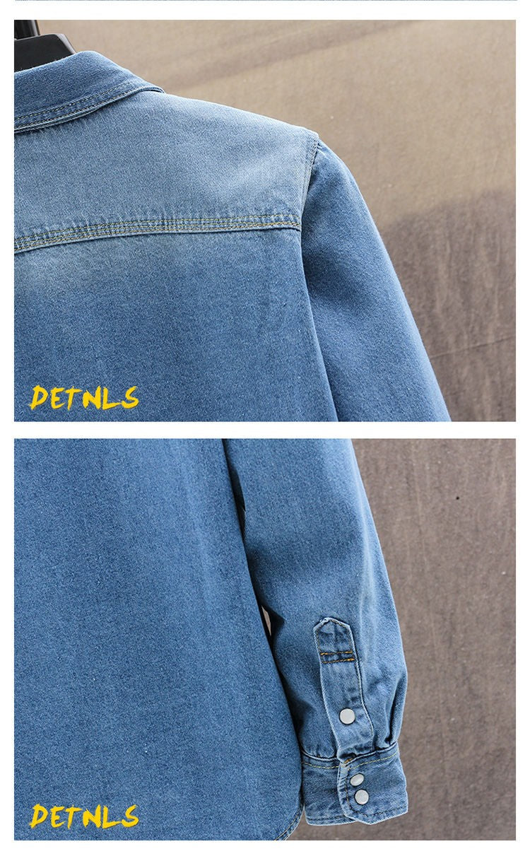 2025 Autumn New style high quality Denim shirts Men's fashion Casual Long Sleeve