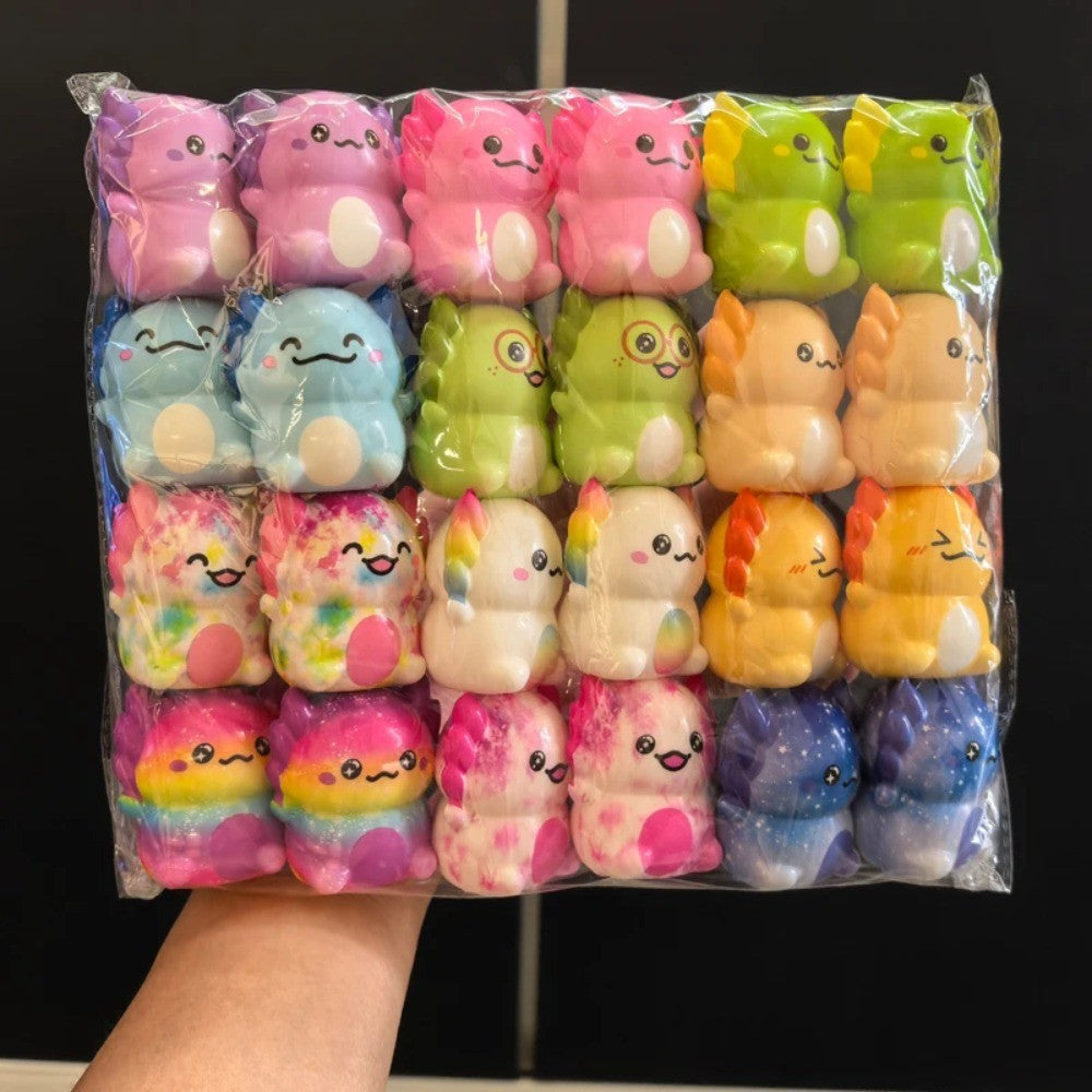 && 12/24PCS Kids Adult Mini Kawaii Newt Cute Squishy Stress Relief Squeeze Toy Slow Rising Toy Carnival Goodie Party Send Gift