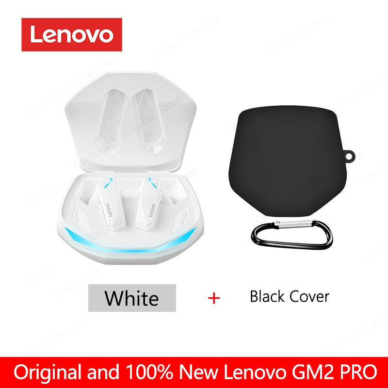 Fone de Ouvido Original Lenovo GM2 Pro Bluetooth 5.3 Sem Fio para Jogos com Baixa Latência Chamada HD Fones de Ouvido com Modo Duplo e Microfone GM2Pro