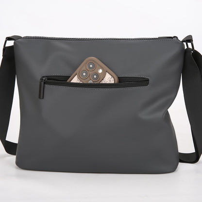 Sleek Crossbody Bag for Men Water-resistant Nylon Shoulder Bag Multi-Pocket Large CapacityMinimalist Style for Daily/Work/Travel