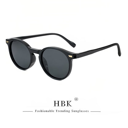 HBK Óculos De Sol Masculino Polarizado Redondo Armação TR90 Fashion Óculos De Sol Feminino Dirigir Esportes UV400 Lunette De Soleil Homme