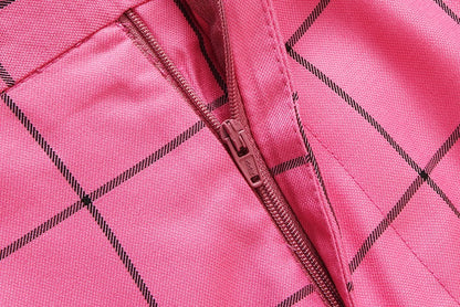 Fashion Male Business Social Suit Pants Black / Blue / Burgundy Men Wedding Plaid Dress Trousers