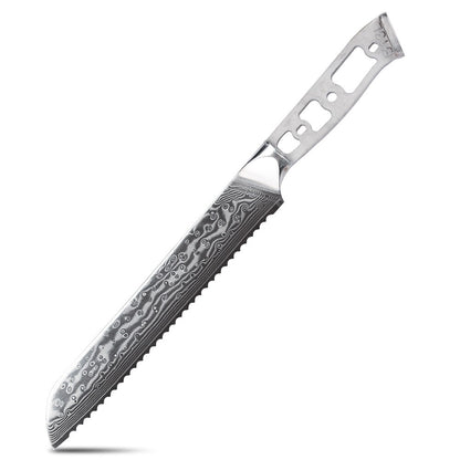 Lâmina Bruta para Facas de Cozinha TURWHO DIY, Aço Damasco 67 Camadas VG10, Faca Japonesa de Chef Santoku Kiritsuke para Fatiar e de Uso Geral