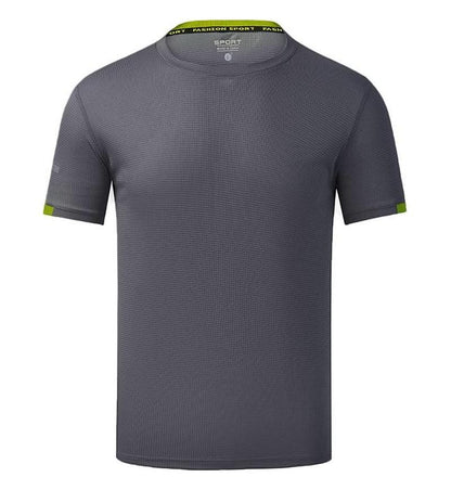 Leisure sports T-shirt printed with logo, quick drying, breathable, elastic summer short sleeved customized embroidery printed w