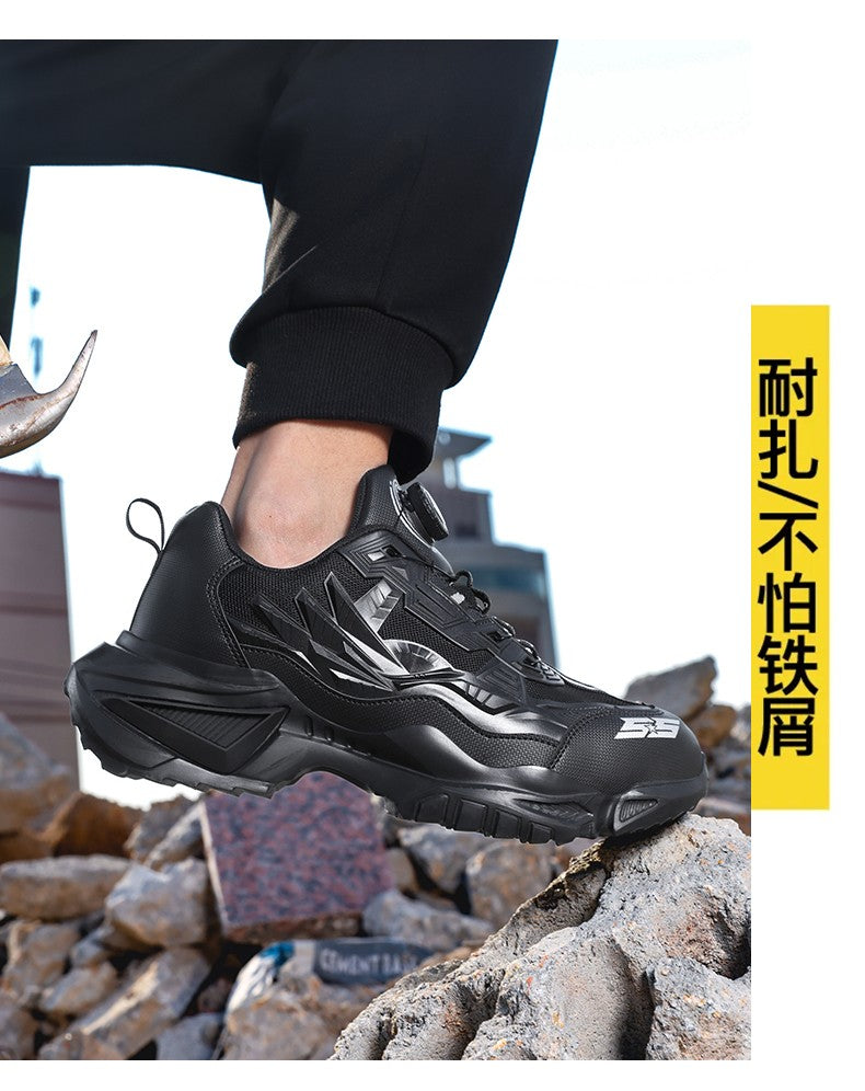 Men's Military Tactical Boots Army Boots Men Side Zipper Military Boots Men Anti-Slip Ankle Boots Work Safety Shoes Hiking Shoe