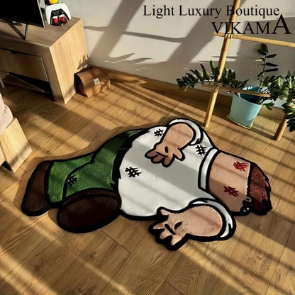 VIKAMA American-Style Cartoon Prone Figure Carpet Creative Living Room Bedroom Ins Style Balcony Leisure Area Versatile Decor