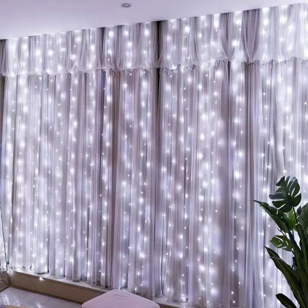 3/6m LED Curtain String Lights USB Festoon Remote Control Garland Fairy Lights Wedding Christmas Decoration for Home Bedroom