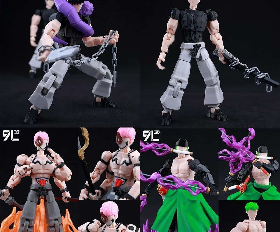 Boneco de Ação Multiarticulado 3D Impresso Dummy13 Homem-Aranha 9L3D Colecionável Marvel com Braços Articulados Boneco para Animação Stop Motion