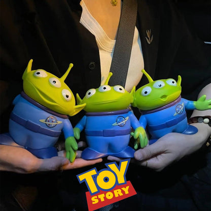 Brinquedo Toy Story Disney Woody Buzzlightyear Alienígenas Verdes de 15CM Boneco Colecionável Anime para Crianças de Presente