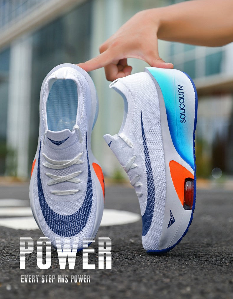 Air Cushion Running Shoes Jogging Marathon Men Sports Breathable Lightweight Women's Comfortable Nonskid Leisure Sneakers