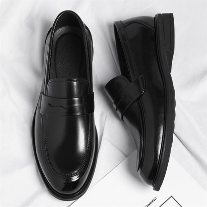 Men's Formal Leather Loafers Italian Style Slip-on  Stylish Elegant Business Shoes Comfortable Lightweight Office Dress Shoes