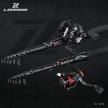 Casting Fishing Rod Carbon Fishing Rod Camping Fishing 4-6 Guides Compact Collapsed Size Fast Action Fishing Rod