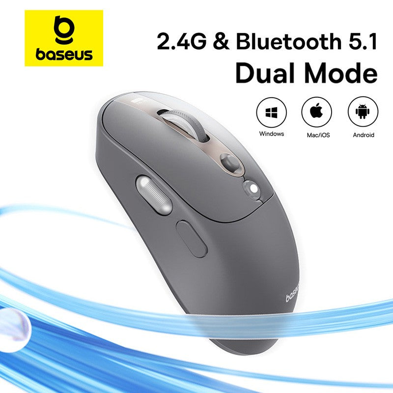Mouse Sem Fio Baseus Editor Pro Bluetooth 5.1 Modo Duplo Bateria de Longa Duração Recarregável Ergonômico de Escritório com Display