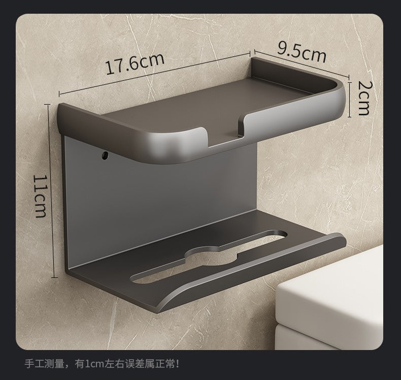 Toilet Paper Holder Aluminium Storage Rack Kitchen Towel Placement Of Seasoning Bottles Bathroom Wall Roll Of Paper Phone Storag