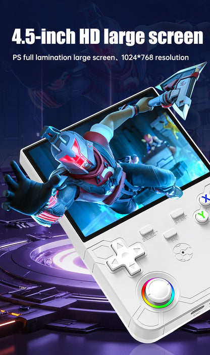 New R36 Ultra X Retro Video Game Console 4.5-inch IPS Screen Linux System 128GB Pre Installed Gaming Portable Handheld Player Li