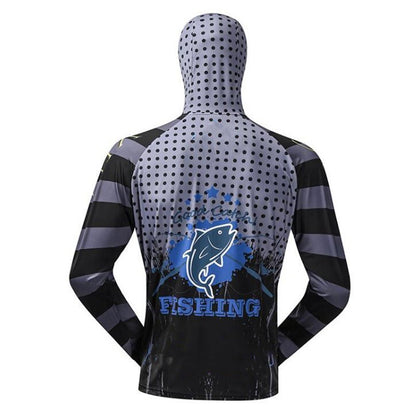 Moletom Profissional de Pesca com Máscara Anti-UV Protetor Solar Roupas de Proteção Solar Camisa de Pesca Respirável Secagem Rápida Camisa de Pesca
