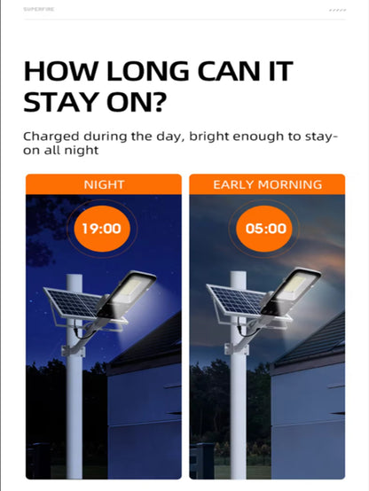 300W/200W/100W high brightness outdoor solar street light 6000mAh waterproof automatic dusk to dawn garage garden street light