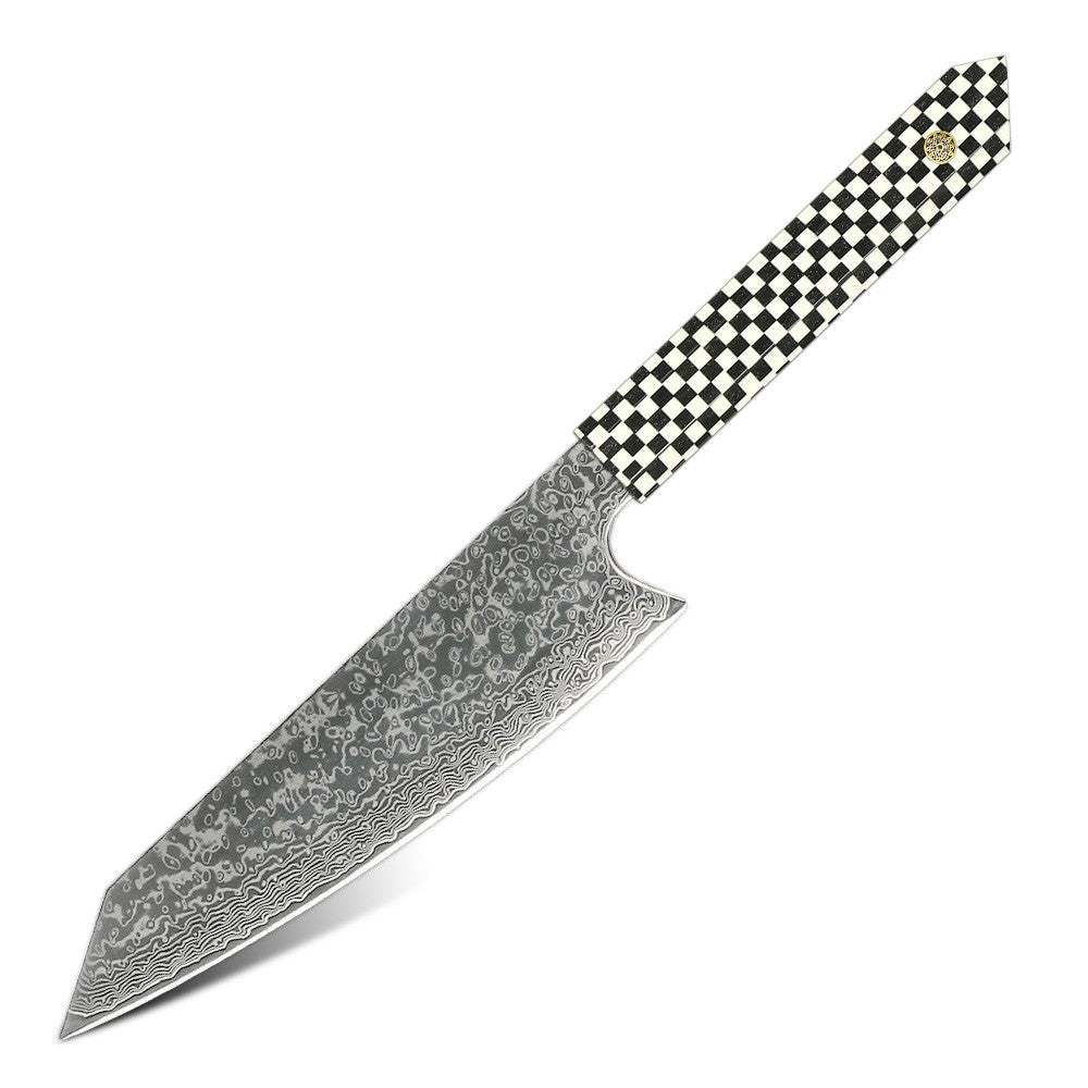 Professional Japanese Kitchen kiritsuke Knife 67-layer Damascus Steel Custom 8 inch Chef Knife with multicolour Resin Handle