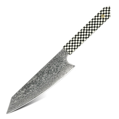 Professional Japanese Kitchen kiritsuke Knife 67-layer Damascus Steel Custom 8 inch Chef Knife with multicolour Resin Handle