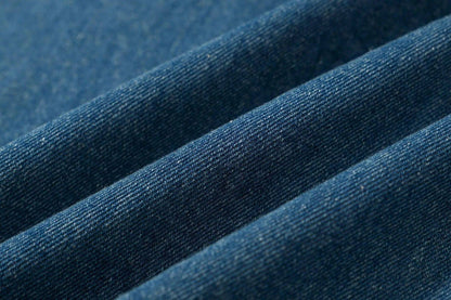 Cross-border Fog Essentials Men's Denim Straight-leg Pants American Style Washable Drawstring Elastic Waist Fit Bell Bottoms