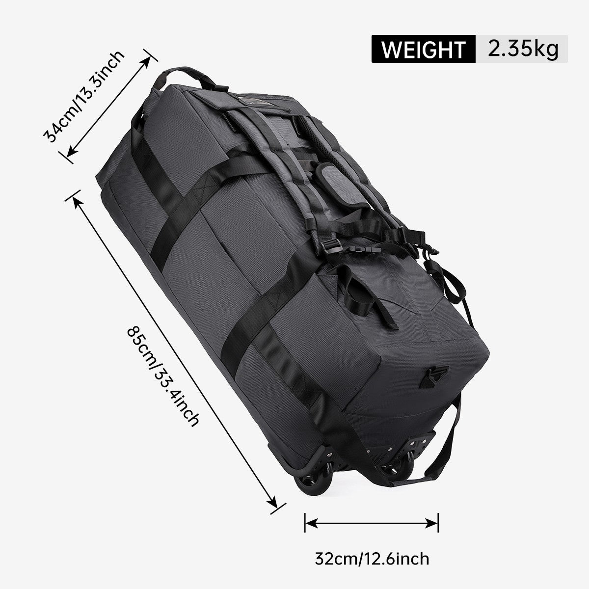 Travel Bag, Large-Capacity Handbag, Portable Outdoor Hand Luggage, Roller Travel Bag, Convenient and Practical Unisex Duffel Bag