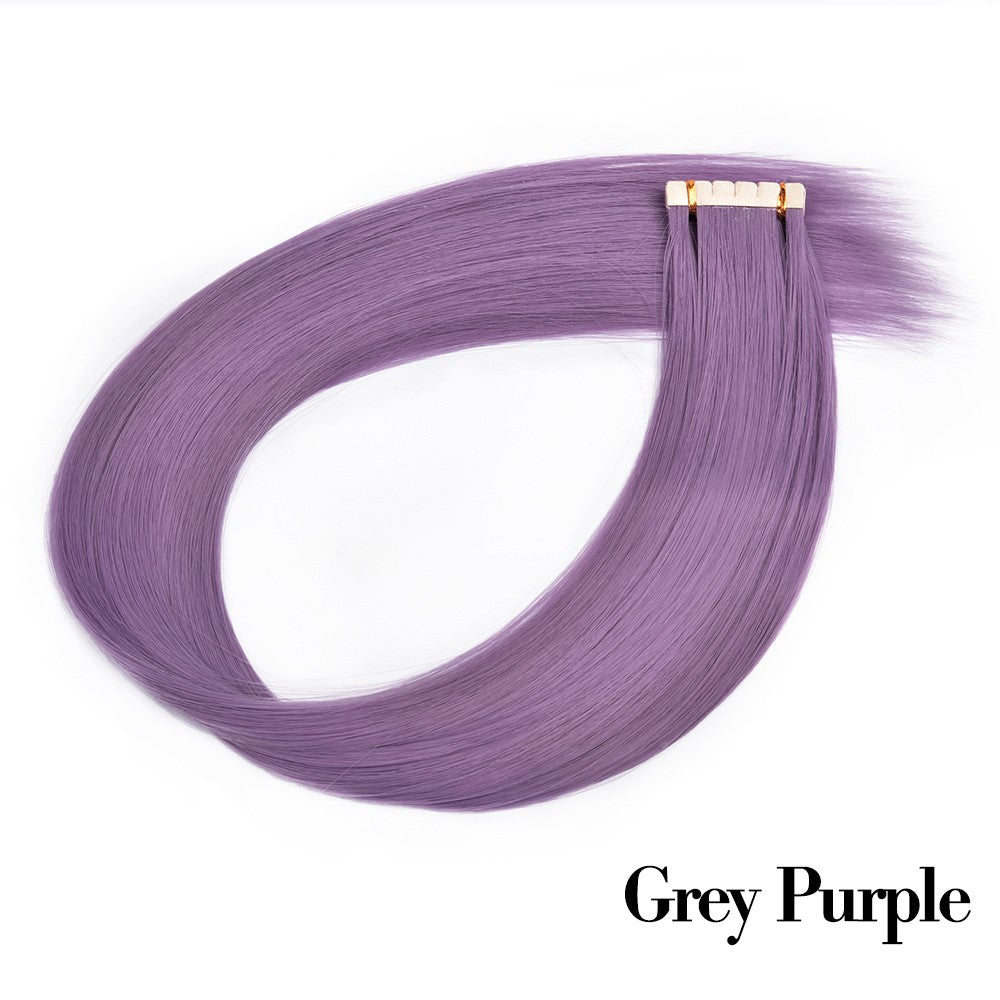 Apliques de Cabelo Sintético Liso com Fita Adesiva 10 Peças Extensão de Cabelo Natural 24 polegadas para Mulheres Invisível Dupla Face Estilo Livre