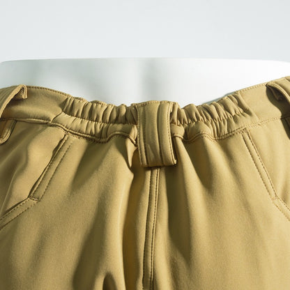 Men Winter Autumn Warm Fleece Pants Waterproof Hiking Camping Climbing Cargo Military Tactical Casual Trousers Softshell Elastic